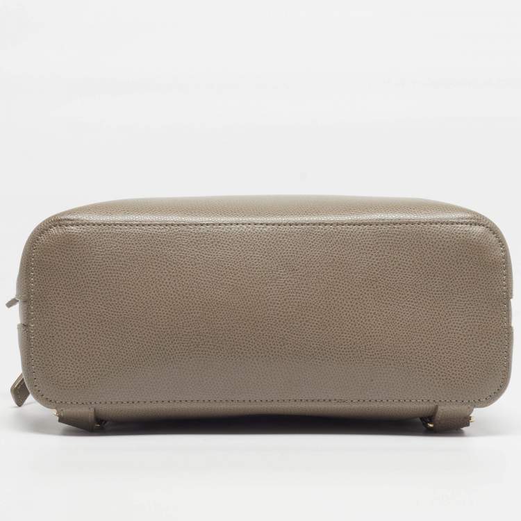 Pre Owned Furla Piper Grey Leather Backpack