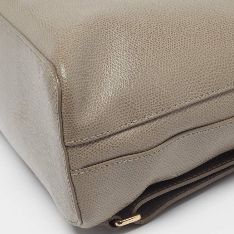 Pre Owned Furla Piper Grey Leather Backpack