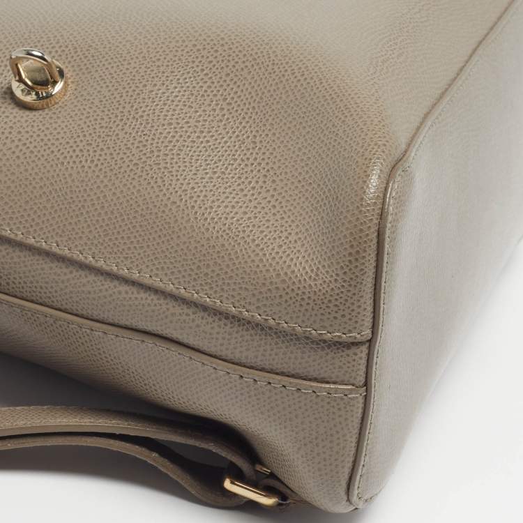 Pre Owned Furla Piper Grey Leather Backpack