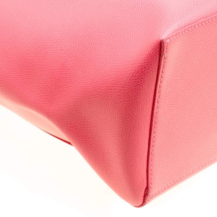Pre Owned Furla Red Leather Melissa Shopping Tote