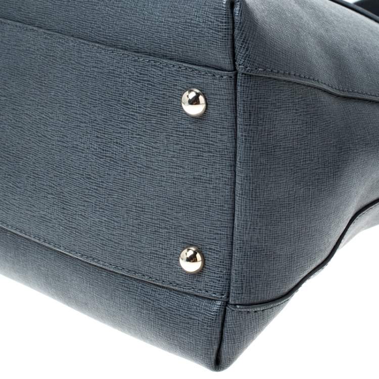 Pre Owned Furla Grey Leather Piper Dome Satchel
