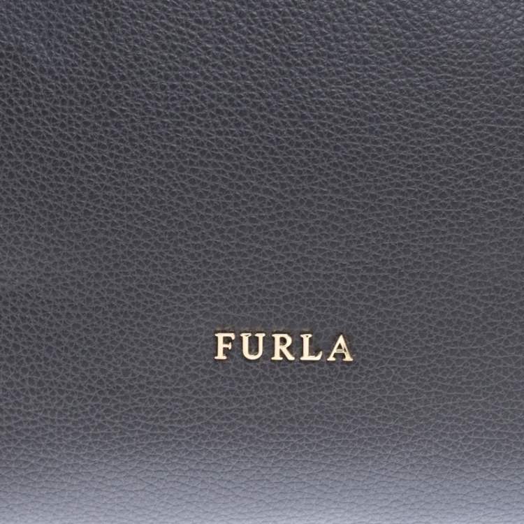 Pre Owned Furla Grey Leather Tote 