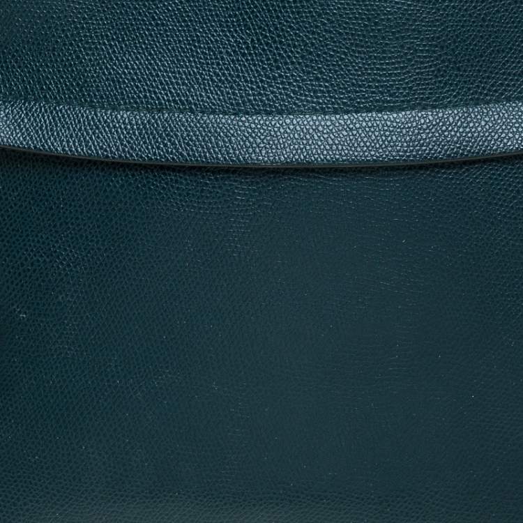 Pre Owned Furla Deep Green Leather Piper Dome Satchel