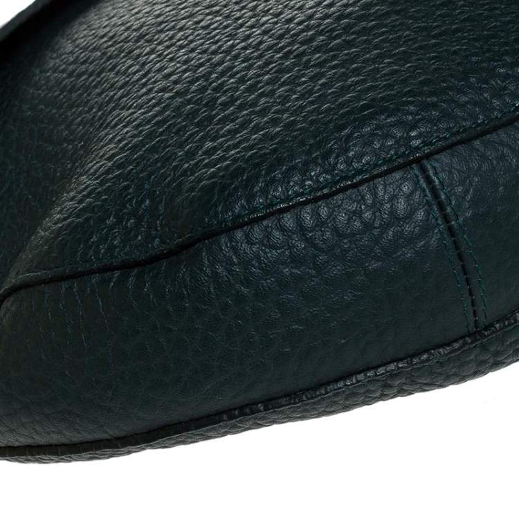 Pre Owned Furla Deep Green Grained Leather Club Crossbody Bag