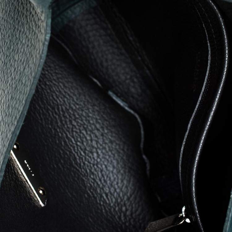 Pre Owned Furla Deep Green Grained Leather Club Crossbody Bag