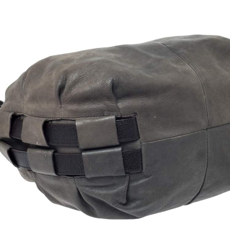 Pre Owned Furla Grey Leather Hobo