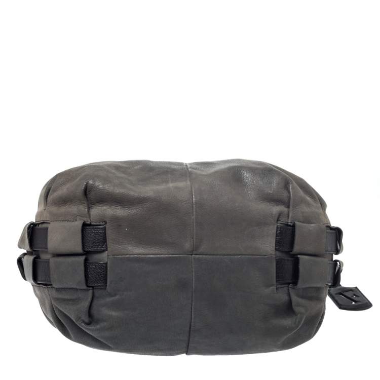 Pre Owned Furla Grey Leather Hobo