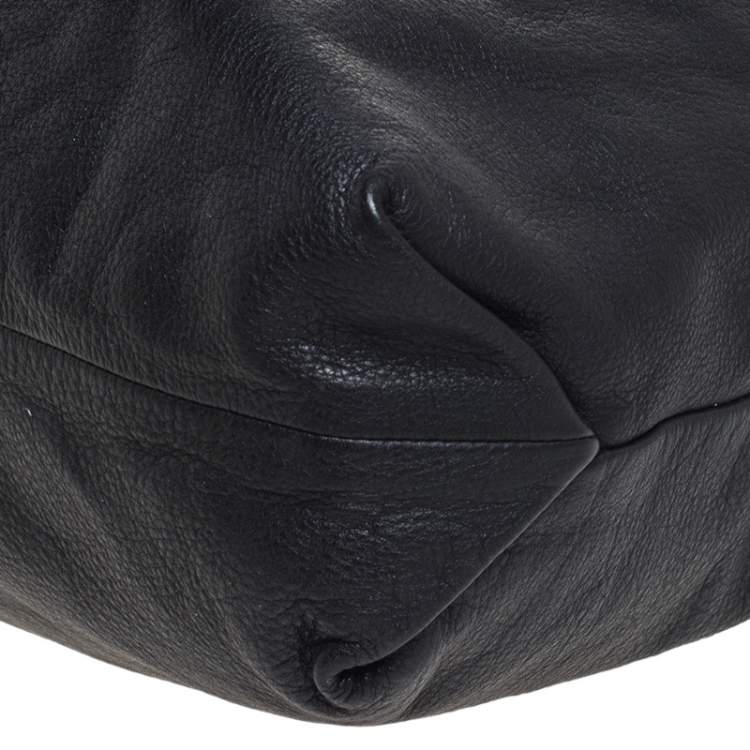Pre Owned Furla Black Leather Elisabeth Hobo