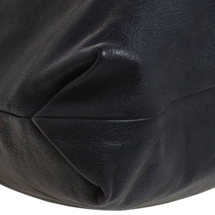 Pre Owned Furla Black Leather Elisabeth Hobo