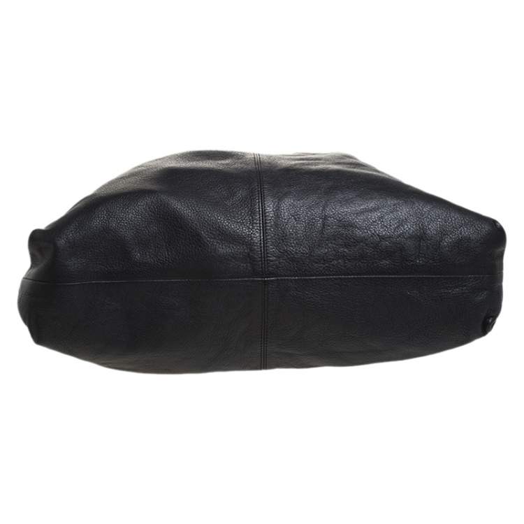 Pre Owned Furla Black Leather Elisabeth Hobo