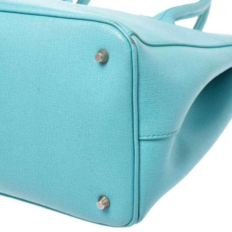 Pre Owned Furla Mint Green Leather Linda Tote