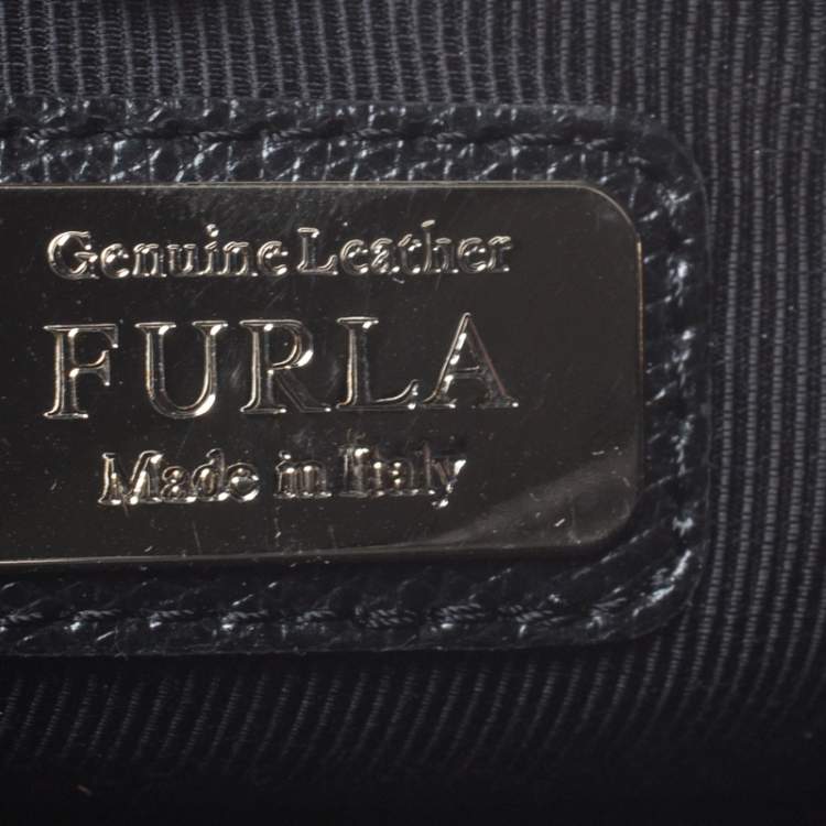 Pre Owned Furla Black Leather Mini Limited Edition Metropolis Crossbody Bag