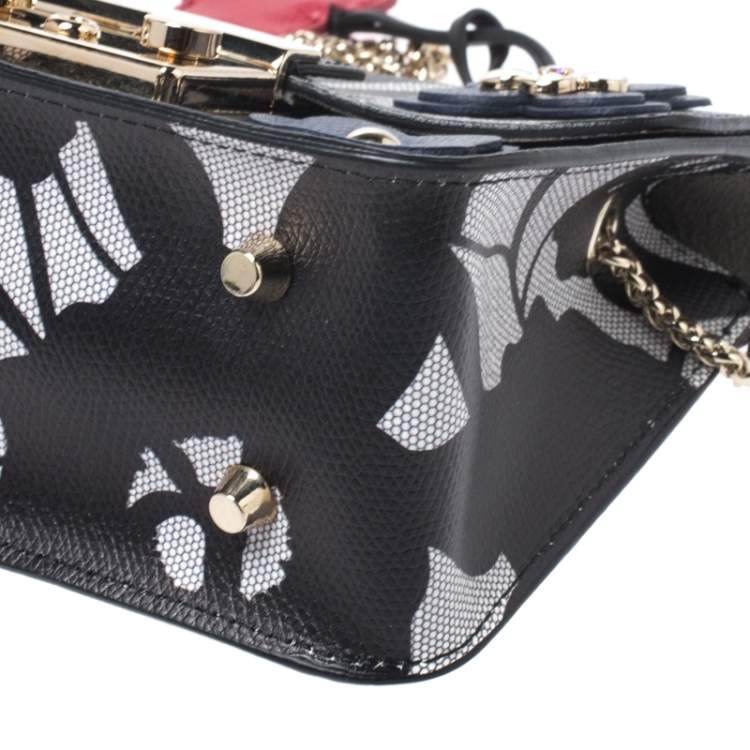 Pre Owned Furla Black Leather Mini Limited Edition Metropolis Crossbody Bag