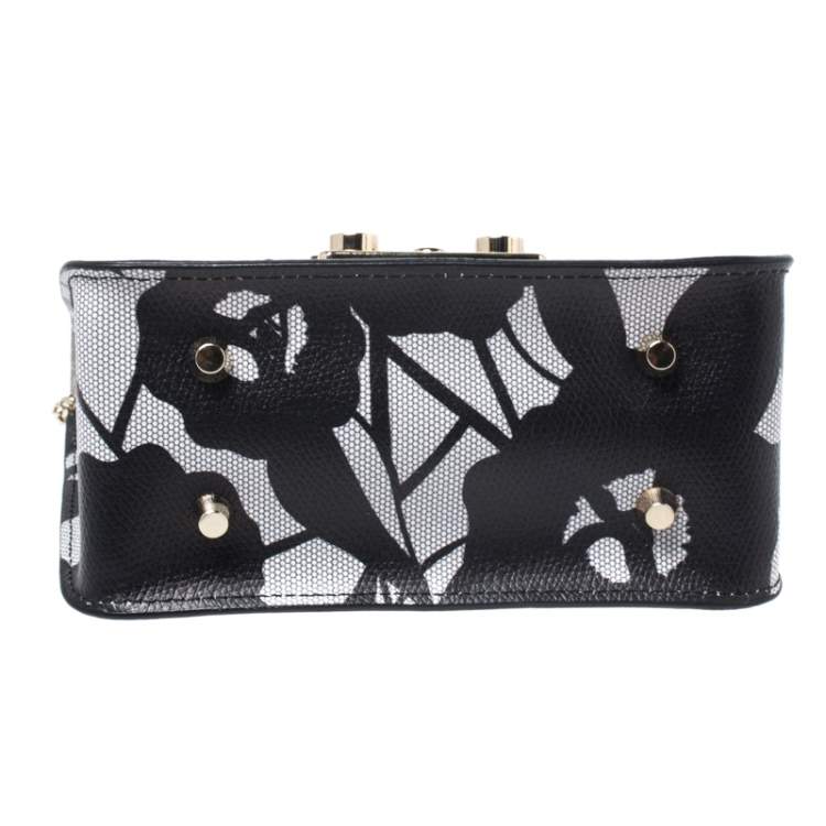 Pre Owned Furla Black Leather Mini Limited Edition Metropolis Crossbody Bag
