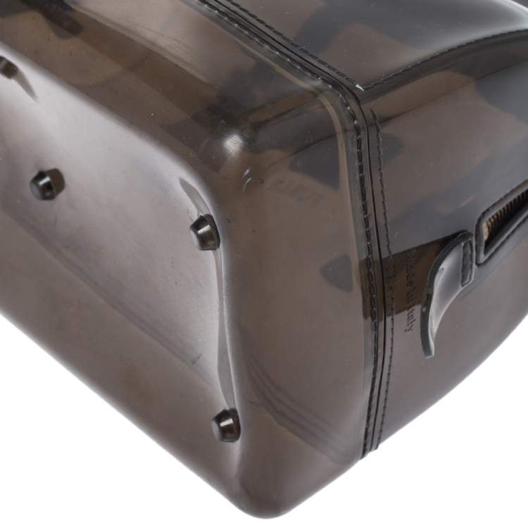 Pre Owned Furla Black Rubber Small Candy Satchel