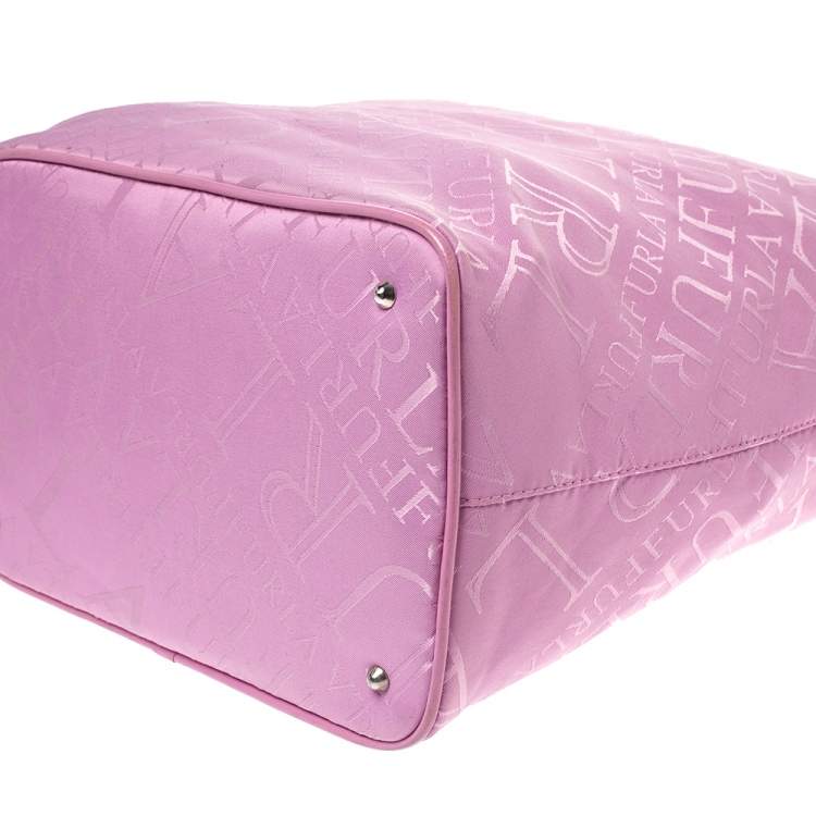 مملوكة مسبقًا Furla Pink Nylon and Leather Hobo