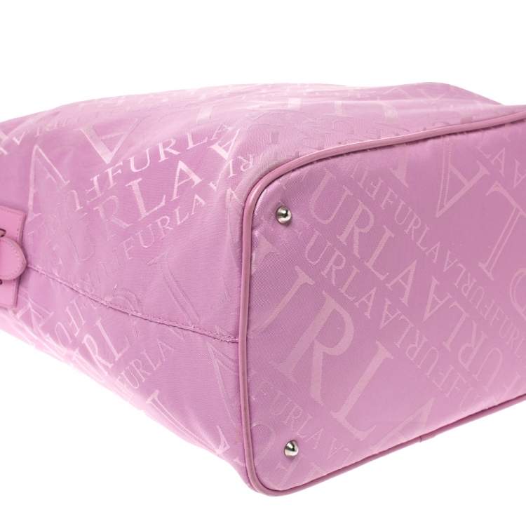مملوكة مسبقًا Furla Pink Nylon and Leather Hobo