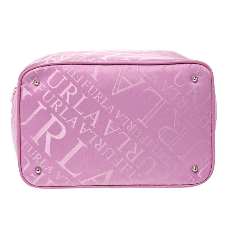 مملوكة مسبقًا Furla Pink Nylon and Leather Hobo