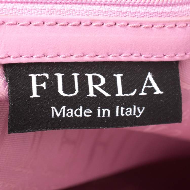 مملوكة مسبقًا Furla Pink Nylon and Leather Hobo