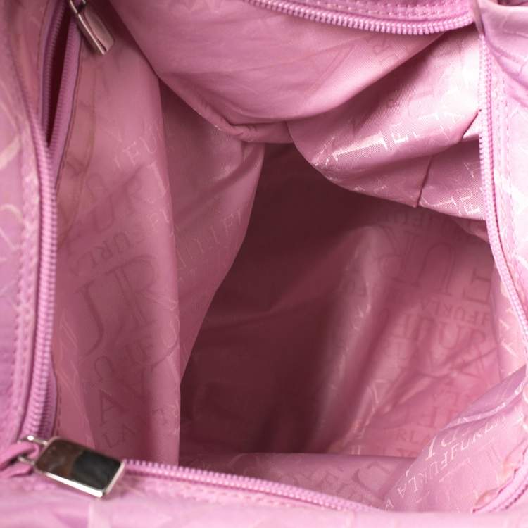 مملوكة مسبقًا Furla Pink Nylon and Leather Hobo