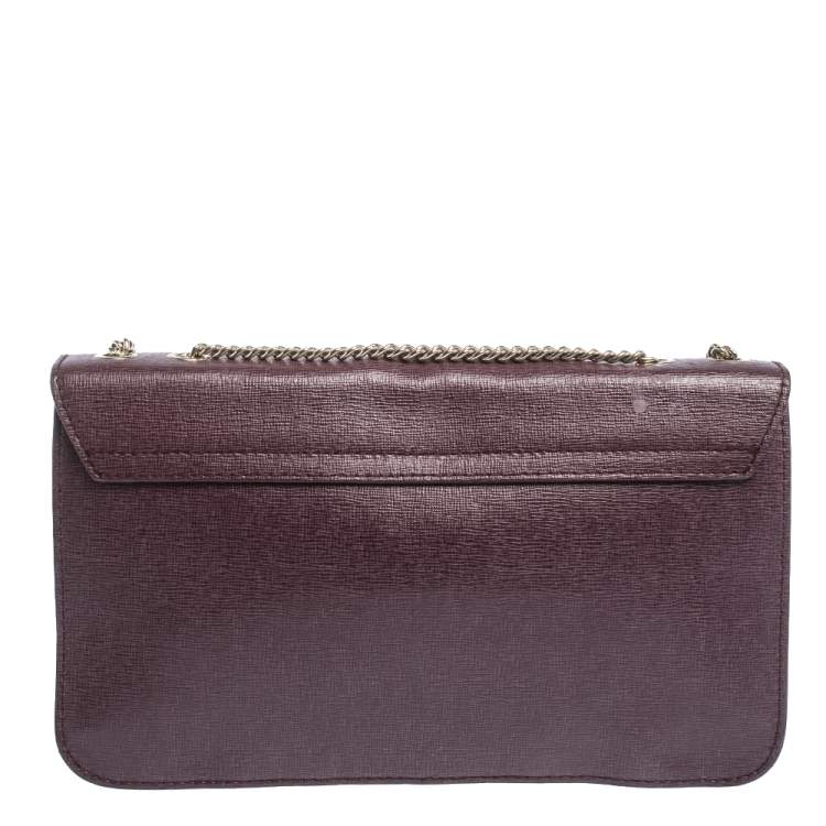 مملوكة مسبقًا Furla Burgundy Leather Metropolis Shoulder Bag
