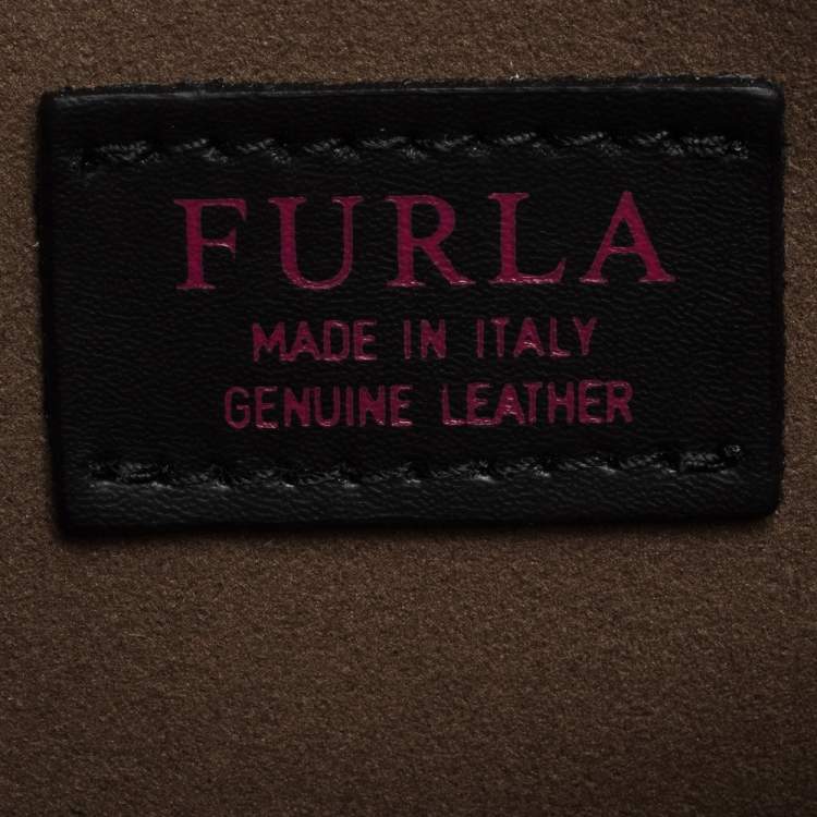 Pre Owned Furla  Leather Red Leather Flap Crossbody Bag