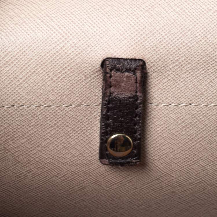Pre Owned Furla Tri Color Leather Top Zip Satchel