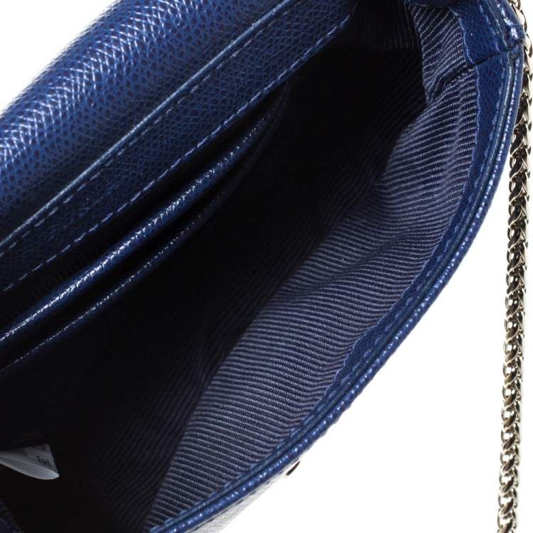 مملوكة مسبقًا Furla Navy Blue Leather Micro Metropolis Shoulder Bag
