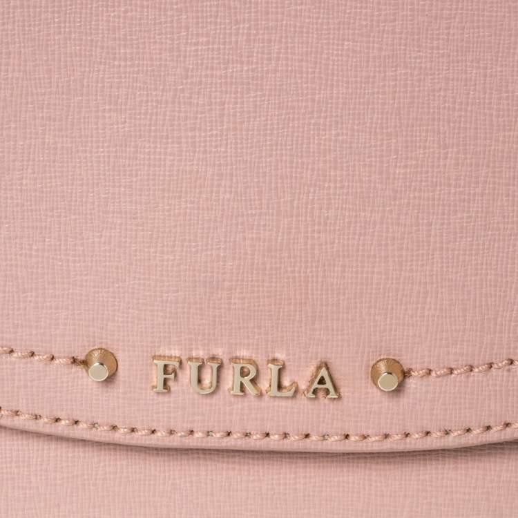Pre Owned Furla Light Pink Leather New Daisy Shoulder Bag