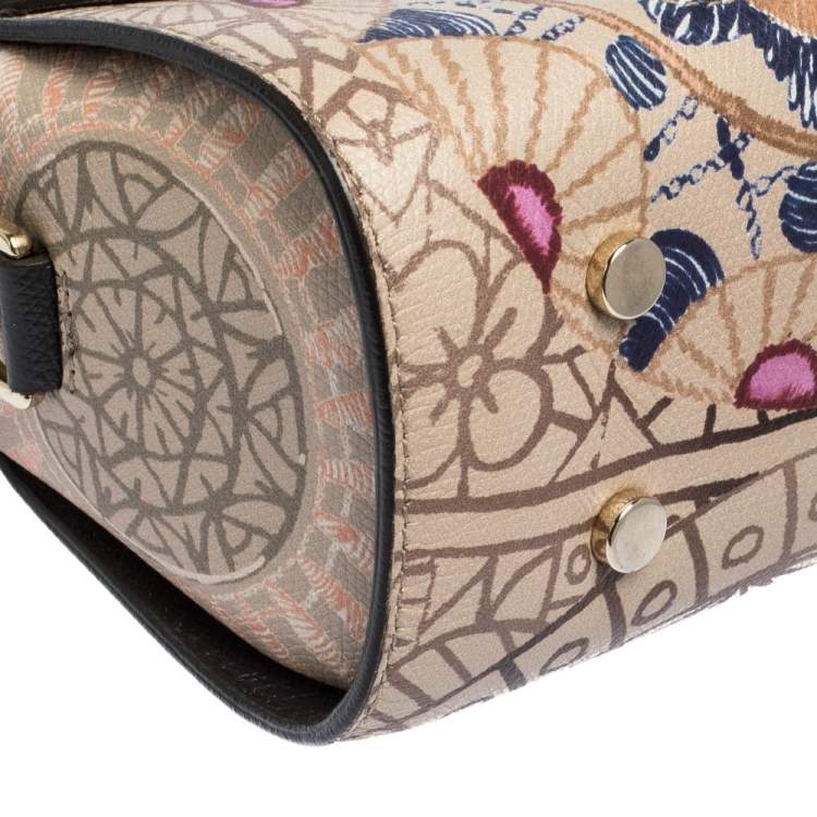 Pre Owned Furla Multicolor Printed Coated Canvas Flap Crossbody Bag
