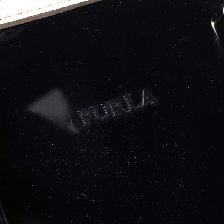 Pre Owned Furla Tricolor Rubber and Leather Candy Flap Satchel