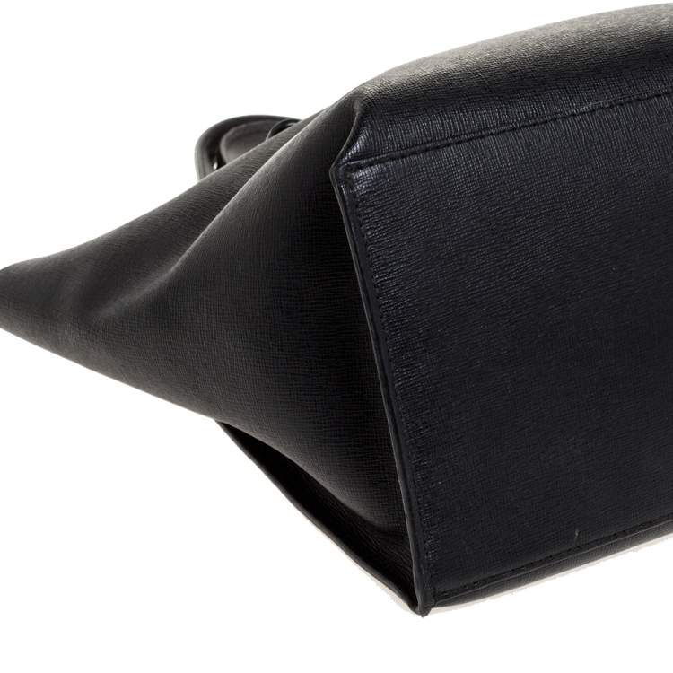 Pre Owned Furla Black Leather Sally Tote