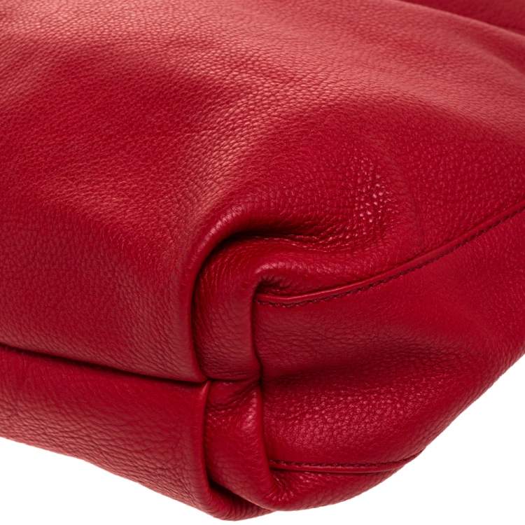 Pre Owned Furla Red Leather Hobo