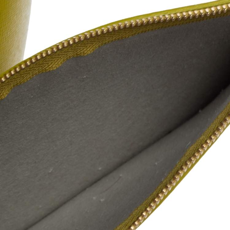 Pre Owned Furla Yellow Leather Stacy Drawstring Bucket Bag