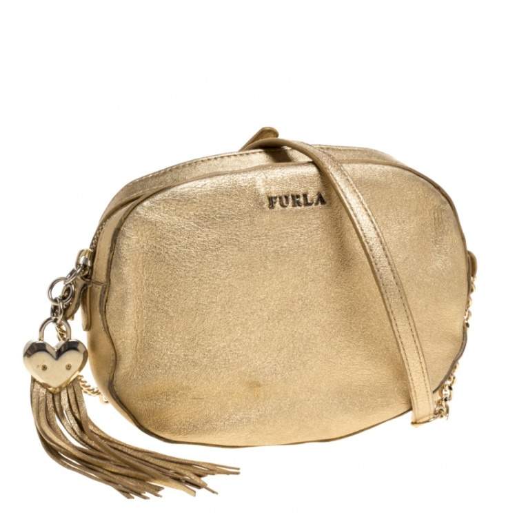 furla gold bag