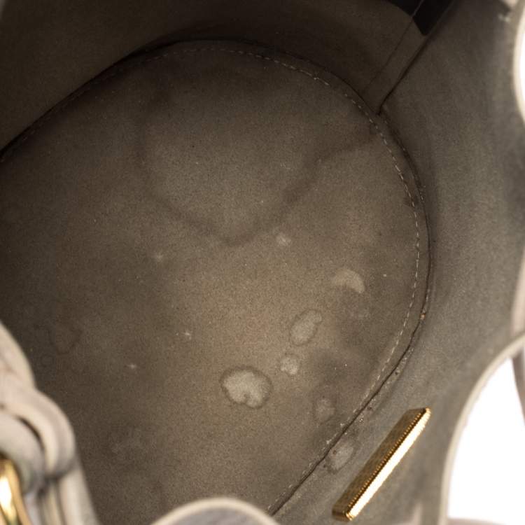 Pre Owned Furla Nude Leather Drawstring Bucket Bag