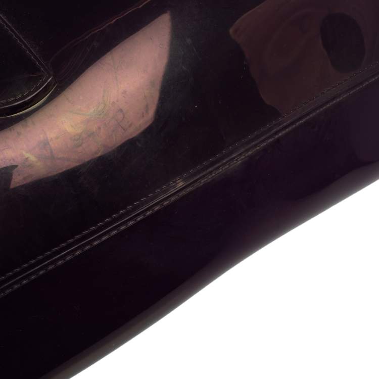 Pre Owned Furla Purple Rubber Medium Candy Satchel
