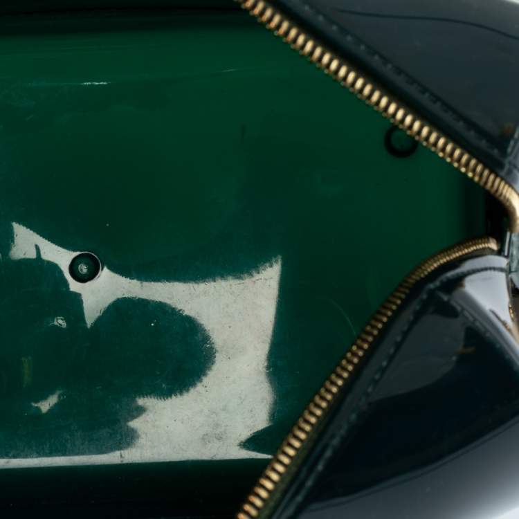 Pre Owned Furla Dark Green Rubber Candy Mini Satchel