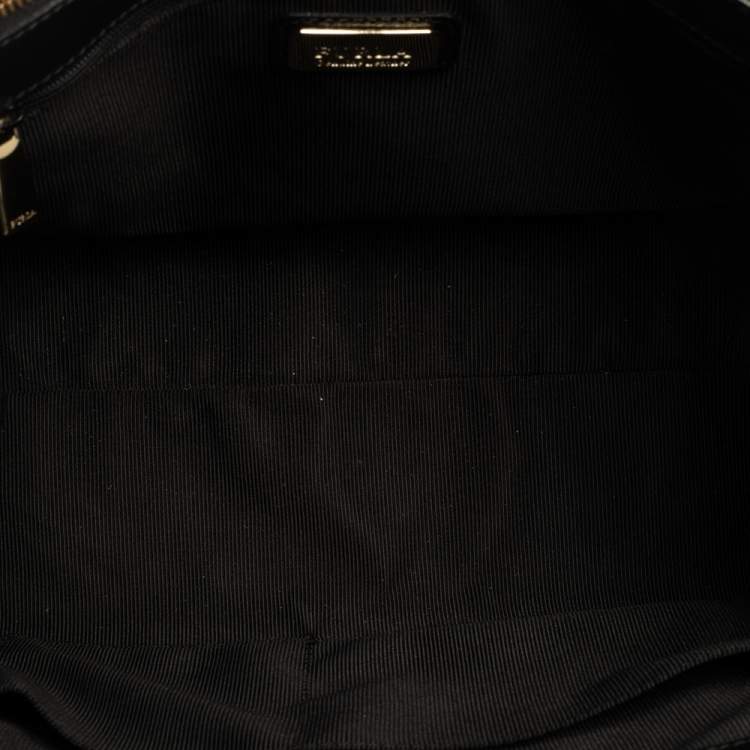 Pre Owned Furla Black Leather Metropolis Tote