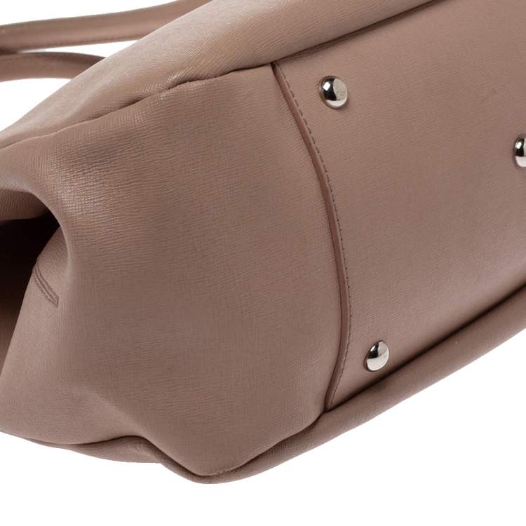 Pre Owned Furla Beige Leather Giselle Tote