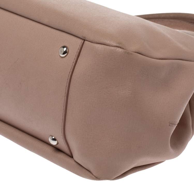 Pre Owned Furla Beige Leather Giselle Tote
