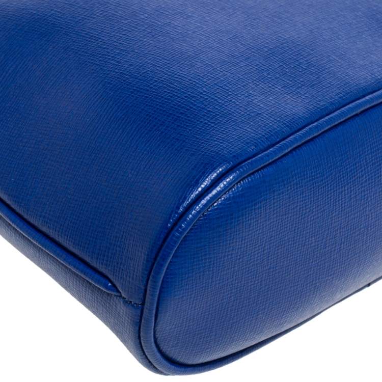 Pre Owned Furla Royal Blue Leather Miky Shoulder Bag