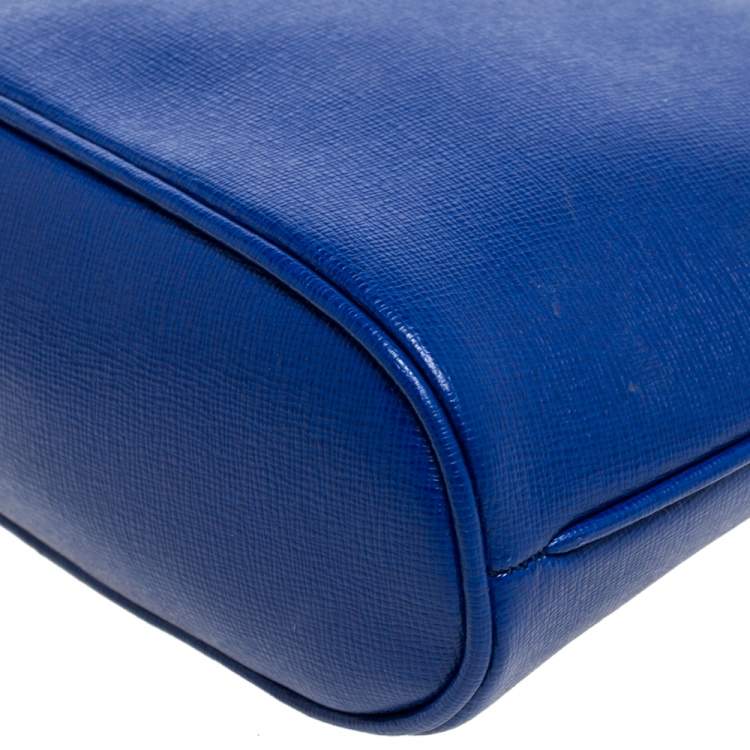 Pre Owned Furla Royal Blue Leather Miky Shoulder Bag
