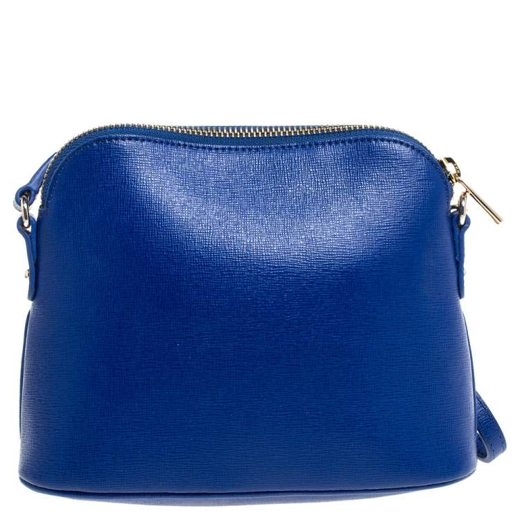 Pre Owned Furla Royal Blue Leather Miky Shoulder Bag