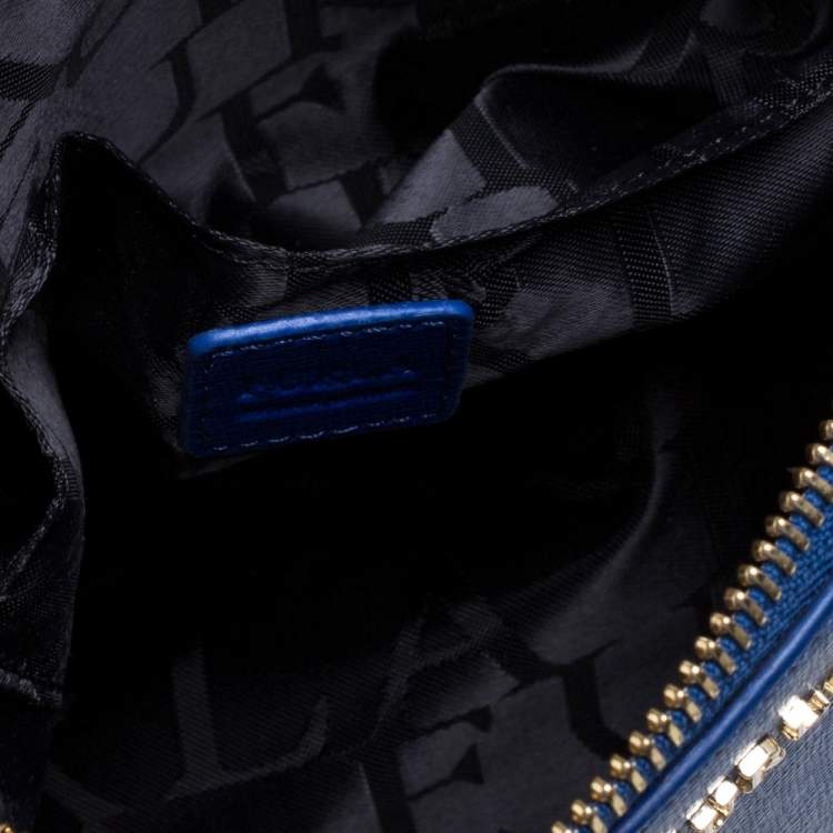 Pre Owned Furla Royal Blue Leather Miky Shoulder Bag