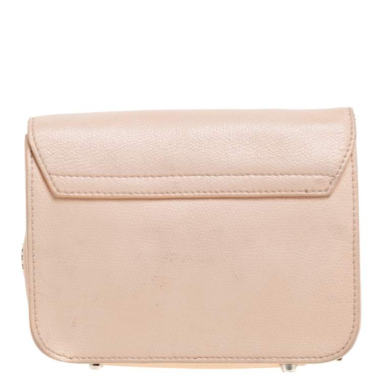 Pre Owned Furla Beige Leather Mini Metropolis Chain Shoulder Bag