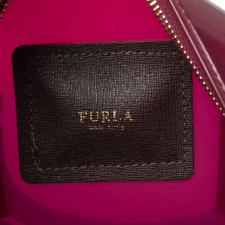 Pre Owned Furla Tri Color Rubber and Leather Candy Satchel