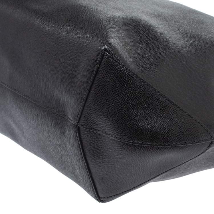 Pre Owned Furla Black Leather Alissa Tote