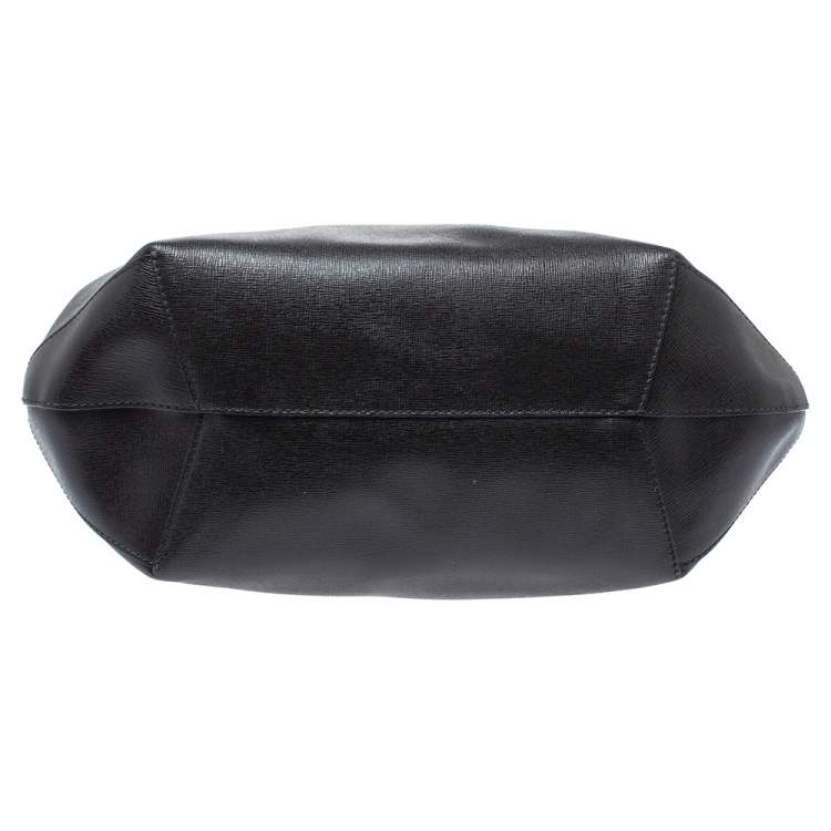 Pre Owned Furla Black Leather Alissa Tote