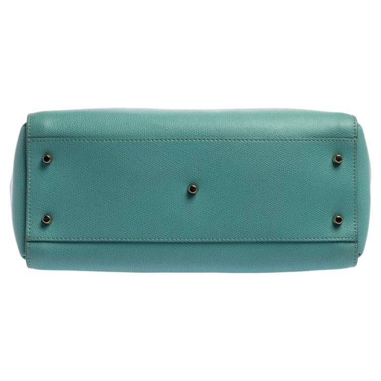Pre Owned Furla Blue Leather Medium Metropolis Satchel